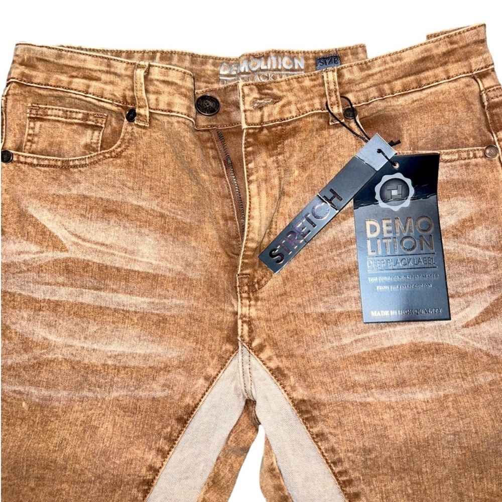 Men's Tan Stretch Jeans